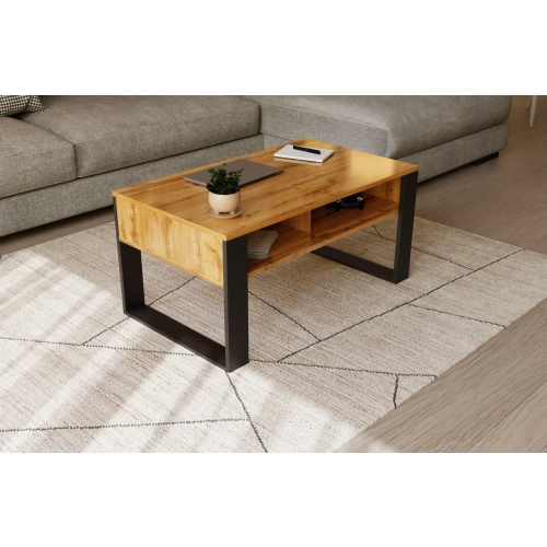 Stolik kawowy ST7 Dąb Wotan prostokątny nowoczesny loft